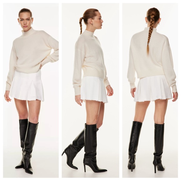 NWT • Aritzia Babaton Pleated Mini Skirt - Picture 4 of 7